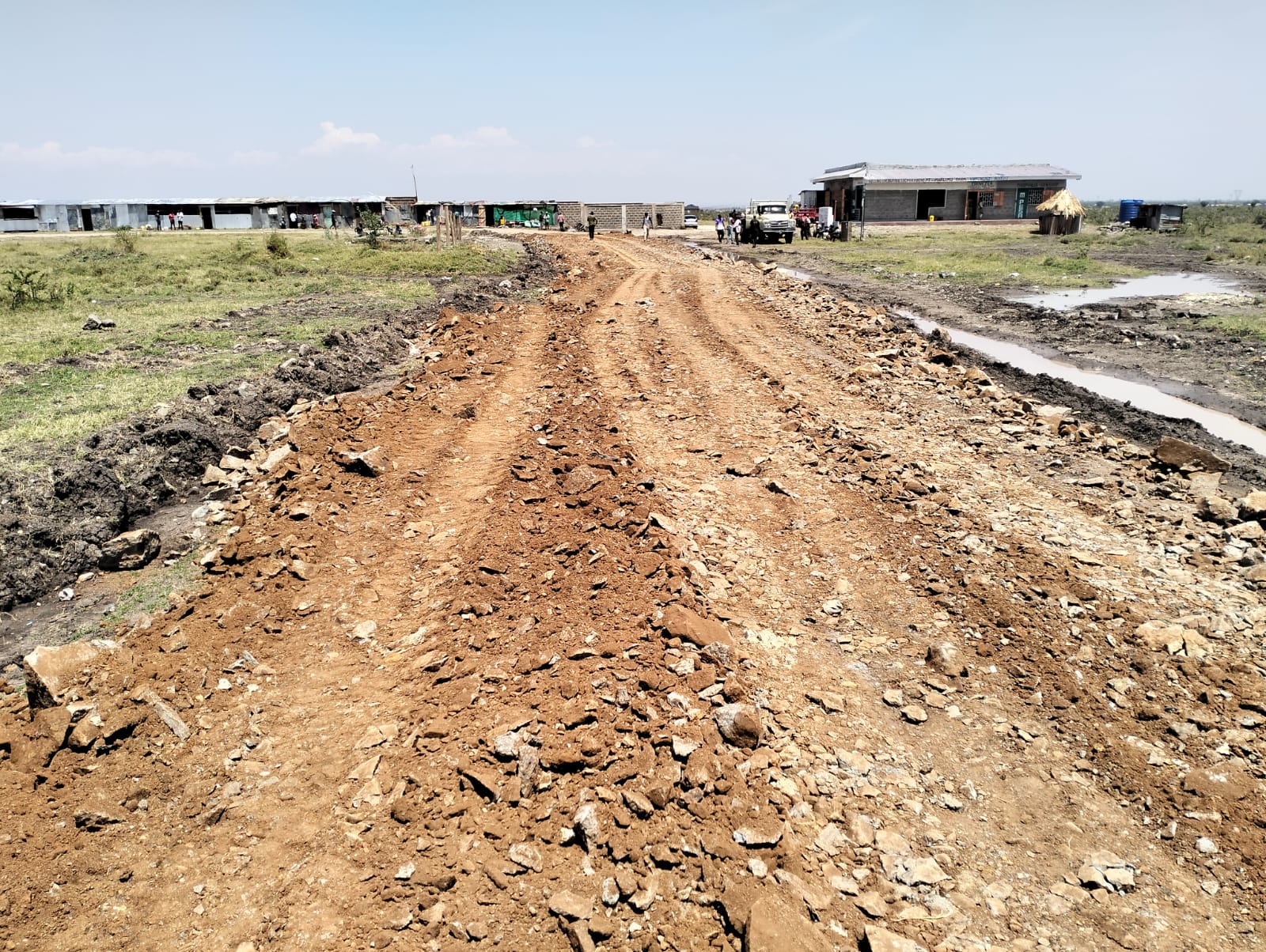 Access road being opened up towards the plots